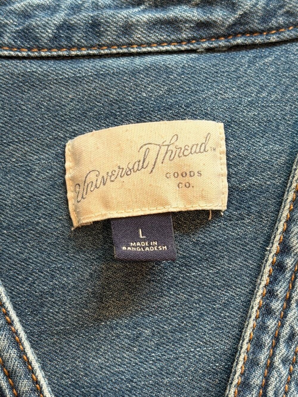 Universal Thread Blue Jean Denim Shirt Dress Size Large - Picture 4 of 10